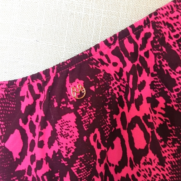 Maaji Pink Quartz Loveliness One-Shoulder Pink Snake Print Short Dress - Picture 10 of 14